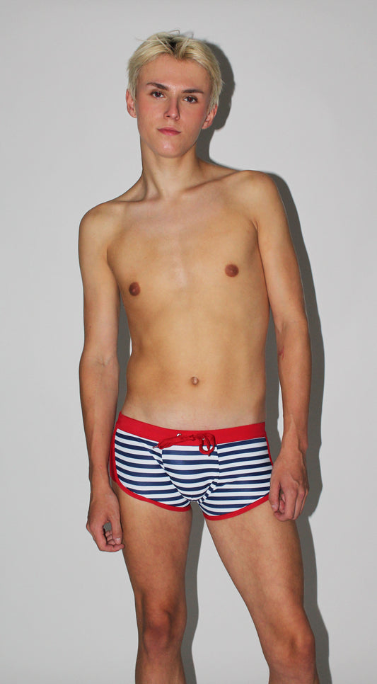 CHRISTOPHER STRIPED SWIM BRIEFS