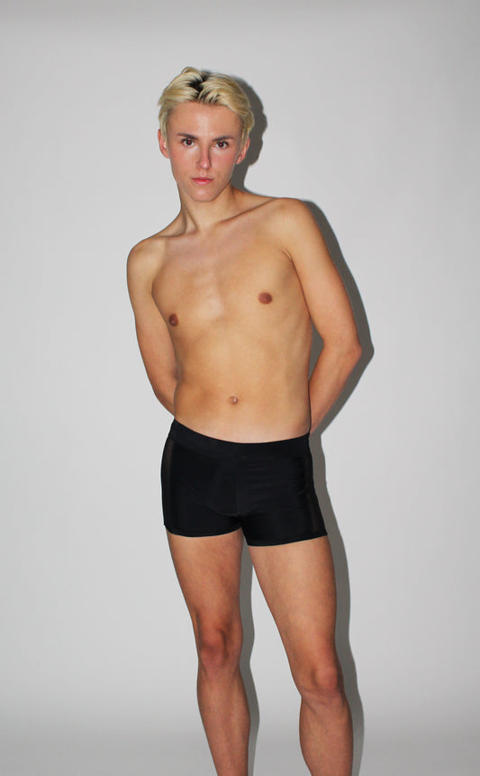 JAXCON BLACK MESH SWIM TRUNKS